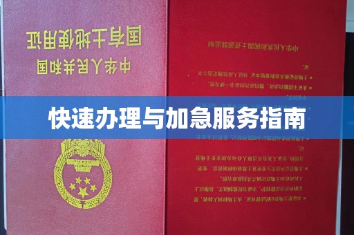 正蓝旗快速办理与加急服务指南
