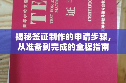 正蓝旗揭秘签证制作的申请步骤，从准备到完成的全程指南